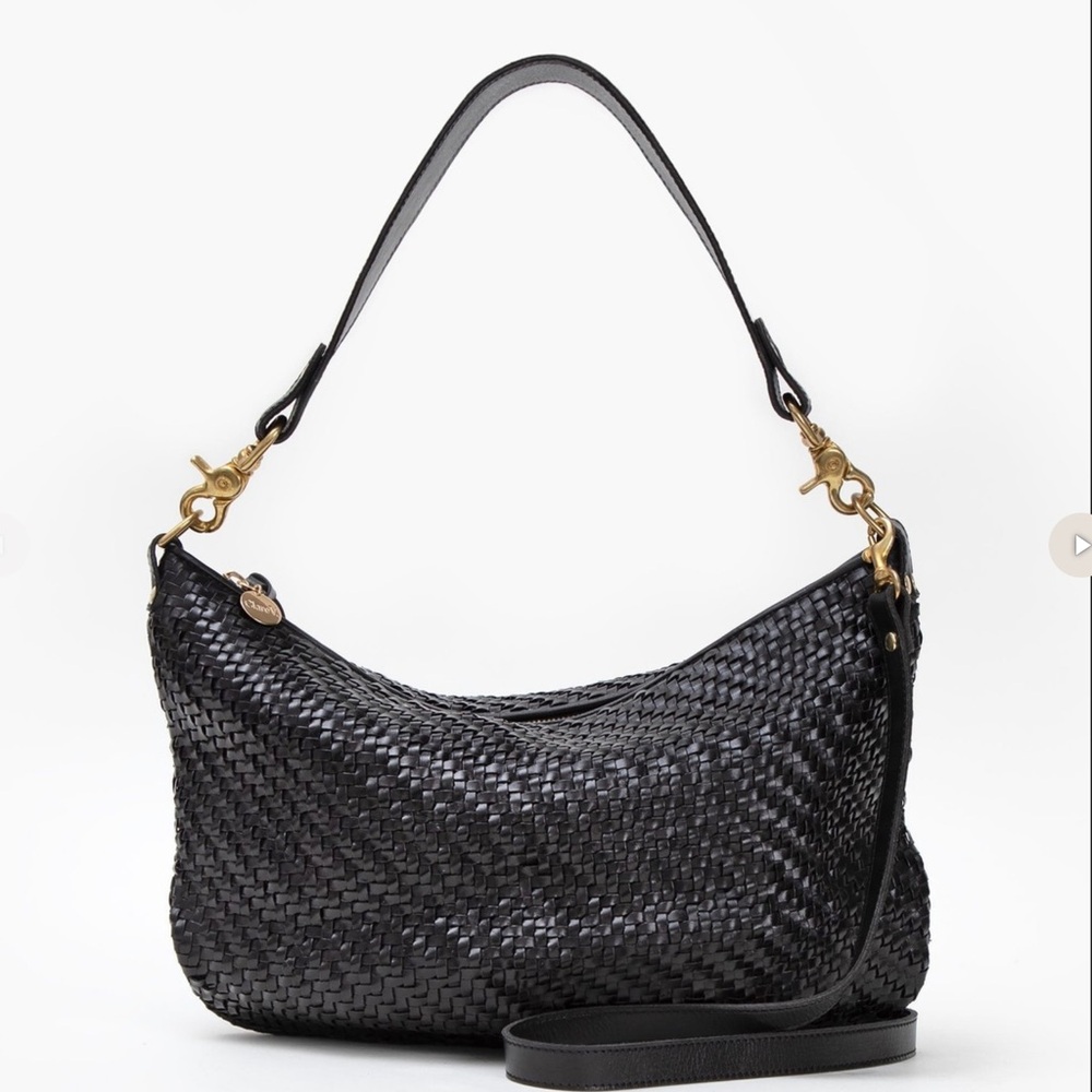 Clare v black zig zag moyen messenger with extra strap